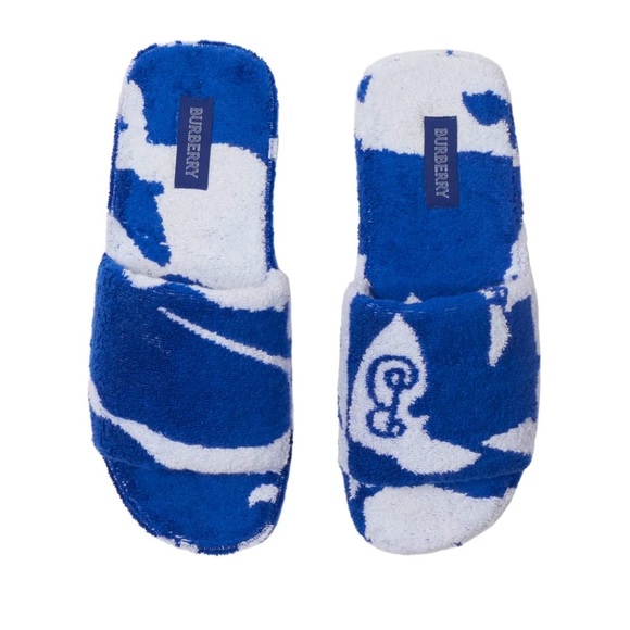 NIB Burberry Prorsum Snug cotton towelling Terry slippers slides 38 - Picture 1 of 11